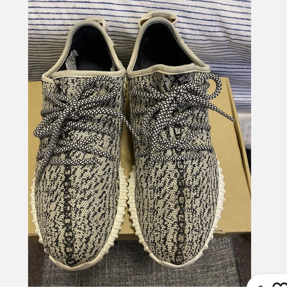 Adidas Yeezy Boost 350 Turtle Dove Authentic Black/Grey Sneakers 6/M 7.5W